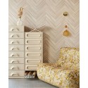 Eijffinger|Papier peint moderne bois chevron beige brillant|Imitation Bois