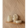 Eijffinger|Papier peint moderne bois chevron marron cuivre brillant|Imitation Bois