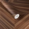 Eijffinger|Papier peint moderne bois chevron bleu et marron brillant|Imitation Bois