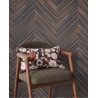 Eijffinger|Papier peint moderne bois chevron marron brillant|Imitation Bois