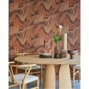 Eijffinger|Papier peint urban jungle palmiers tropicaux terracotta|Haut Gamme