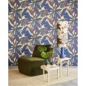 Eijffinger|Papier peint urban jungle palmiers tropicaux violet bleu|Haut Gamme