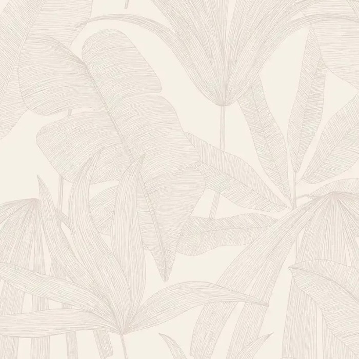Eijffinger|Papel pintado plantas tropicales blanco romántico|Alta Gama
