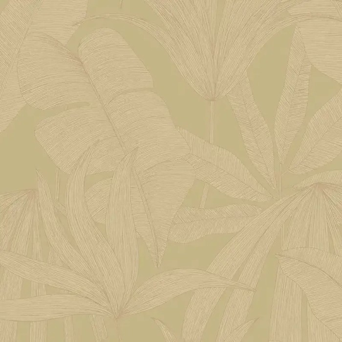 Eijffinger|Papel pintado plantas tropicales mostaza étnico|Papel Pintado