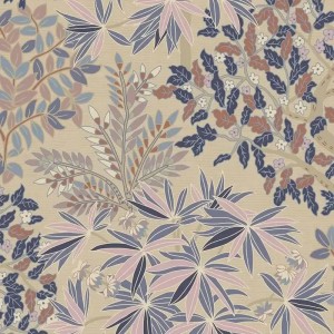Eijffinger|Scandinavian boho wallpaper with enchanted trees in mustard green|Scandinavian