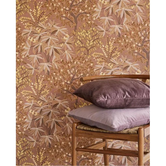 Eijffinger|Papel pintado árboles encantados rosa marrón escandinavo boho|Alta Gama