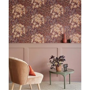 Casamance|Naturfaser Tapete gestreift braun|Hochwertige 2