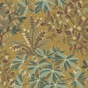 Eijffinger|Scandinavian boho wallpaper with enchanted trees in mustard green|Scandinavian