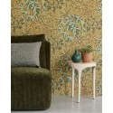 Eijffinger|Scandinavian boho wallpaper with enchanted trees in mustard green|Scandinavian