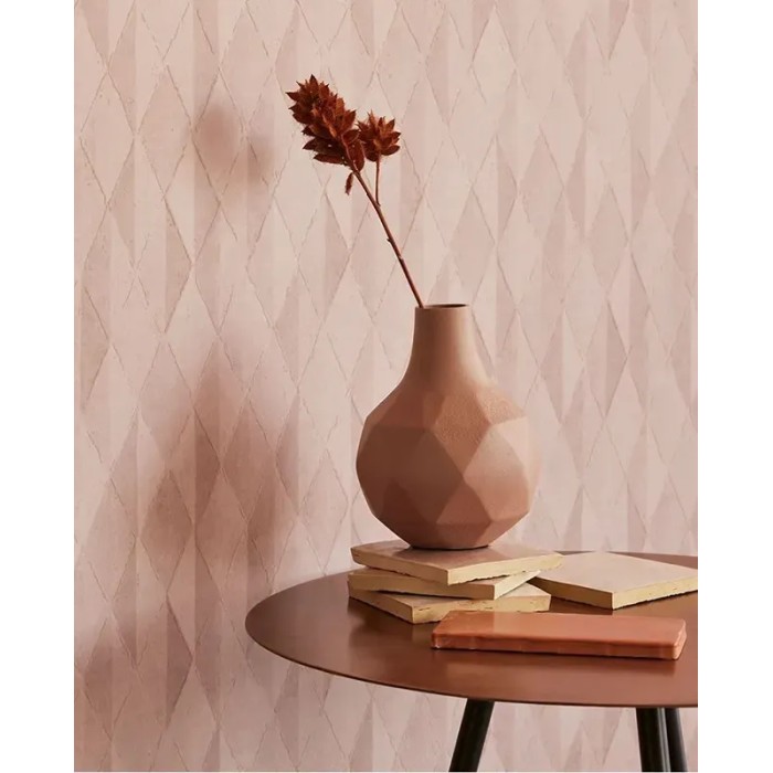 Eijffinger|Vintage Chic Tapete mit Rauten in Rosa|Jugend