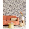 Eijffinger|Retro modern wallpaper with abstract graphic in orange and red|Ethnic