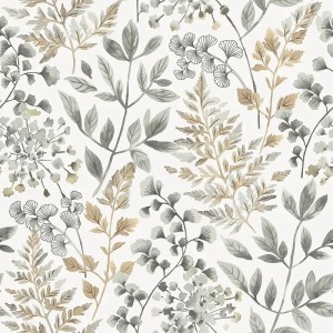 Borastapeter|Wallpaper Scandinavian style floral stylized branches in beige and white|Scandinavian