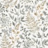 Papel pintado floral atemporal otoñal en gris y beige - Borastapeter Borosan Hem 38726