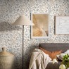 Papel pintado floral atemporal otoñal en gris y beige - Borastapeter Borosan Hem 38726