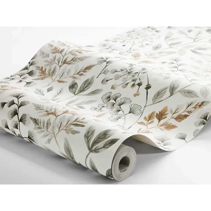 Borastapeter|Tapete zeitlos herbstlich floral grau beige Stil|Skandinavisch
