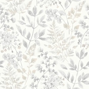 Eijffinger|Moderne ethnische Tapete rot und gold mit Blumen|Blumen