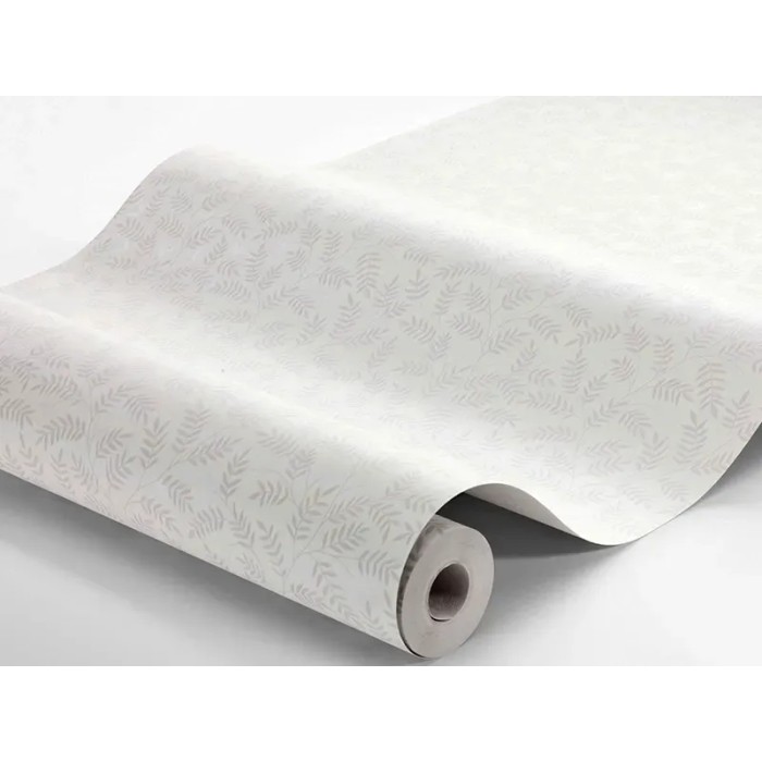 Borastapeter|Papel pintado escandinavo hojas pequeñas dibujadas en gris y blanco|Papel Pintado