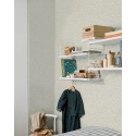 Borastapeter|Papier peint scandinave petites feuilles vertes et blanches|Enfants