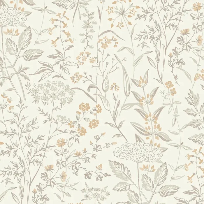 Borastapeter|Papel pintado floral vintage flores de prado en beige|Papel Pintado