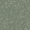 Borastapeter|Papel pintado escandinavo flores y hojas de prado en verde|Infantil