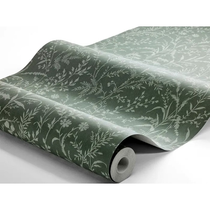 Borastapeter|Wallpaper Scandinavian style meadow flowers and leaves in green|Children's