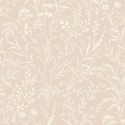 Papel pintado escandinavo flores y hojas de prado en beige - Borastapeter Borosan Hem 38737