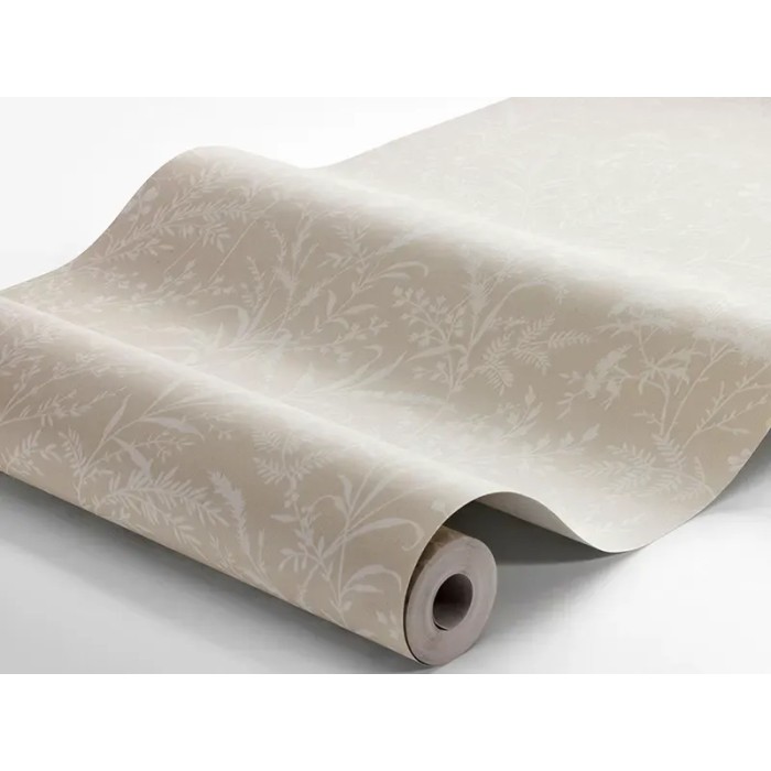 Papel pintado escandinavo flores y hojas de prado en beige - Borastapeter Borosan Hem 38737