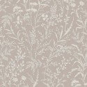 Borastapeter|Papier peint scandinave fleurs et feuilles de prairie marron|Scandinave