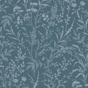 Borastapeter|Papier peint scandinave fleurs et feuilles de prairie marron|Scandinave