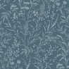 Borastapeter|Tapete skandinavisch Wiesenblumen Blätter blau Stil|Skandinavisch