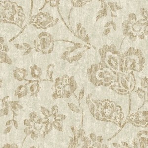 As Creation|Wallpaper with a white and beige sunflower pattern|Vintage Flowers