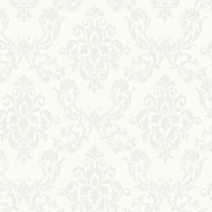 Versace|Papier peint Versace floral ornemental crème, or et noir|Damas