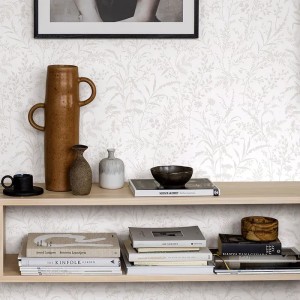 Borastapeter|Wallpaper romantic style cherry blossom watercolor in blue and beige|Romantic 2