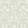 Borastapeter|Papier peint floral ornemental tulipes et lys vert beige|Papier Peint