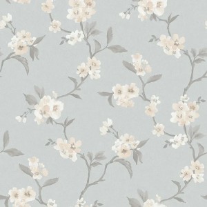 As Creation|Tapete romantische mehrfarbige Blumen und Vögel|Romantisch