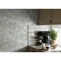 Borastapeter|Wallpaper romantic style cherry blossom watercolor in blue and beige|Romantic