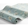 Borastapeter|Papier peint romantique fleurs de cerisier aquarelle bleu beige|Romantique