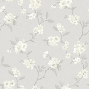 Casadeco|Papel Pintado floral romántico clematitas trepadoras rosa|Romántico