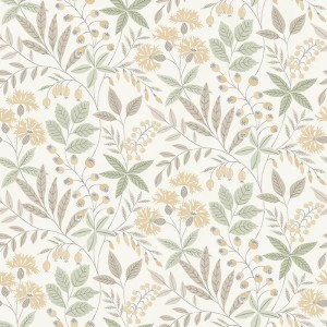 Architects Paper|Papier peint floral avec look rétro moderne sur fond jaune|Floral