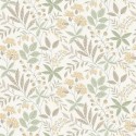 Borastapeter|Tapete skandinavisch floral Blätter Blumen Beeren bunt Stil|Skandinavisch