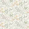 Borastapeter|Wallpaper Scandinavian style floral leaves flowers and berries multicolor|Scandinavian