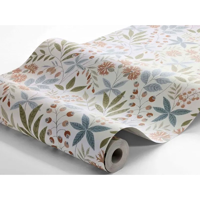 Borastapeter|Papier peint fleurs baies multicolores|Scandinave