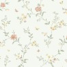 Borastapeter|Papier peint romantique design floral années blanc multicolore|Papier Peint