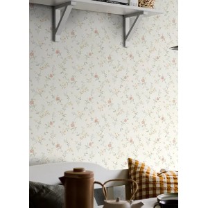 Khroma|Tapete mit Bananenblättern und Farnen Beige und Grau|Tapeten 2