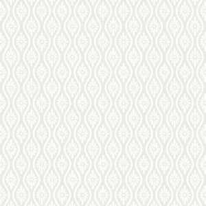 Casadeco|Papier peint style Art Déco blanc avec motif d’hirondelles|Minimaliste