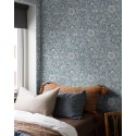 Borastapeter|Wallpaper retro style nostalgic flowers in blue|Youth Style