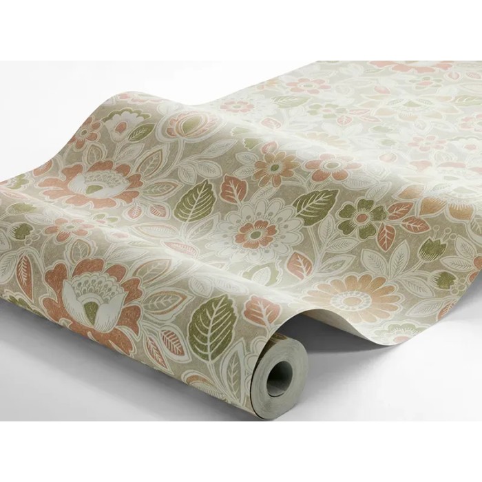 Borastapeter|Papel pintado retro flores nostálgicas multicolor|Juvenil