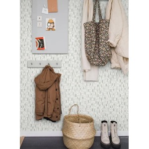 Casadeco|3D-geometrische schwarze Tapete mit eleganter goldener Note|Geometrisch 2