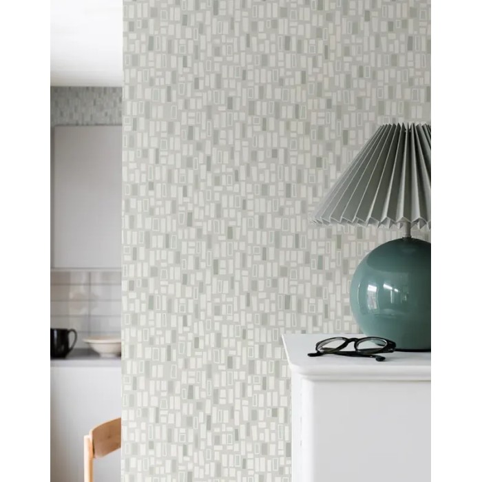 Borastapeter|Wallpaper timeless minimalist style geometric in greenish grey|Minimalist