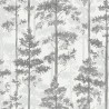 Borastapeter|Wallpaper contemporary Scandinavian fir trees in white and black|Scandinavian